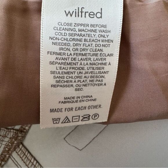 ARITZIA Wilfred The Melina High Waisted Vegan Leather Pants Taupe Size 8 Tall - Picture 13 of 14